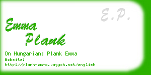 emma plank business card